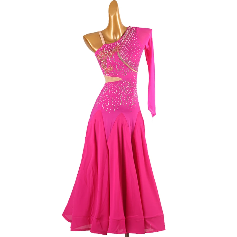 New Latin Dance Modern Dance Dress Luxury Diamond Fishtail Long Dress Chacha Tango Latin Dance Professional Performance Dress