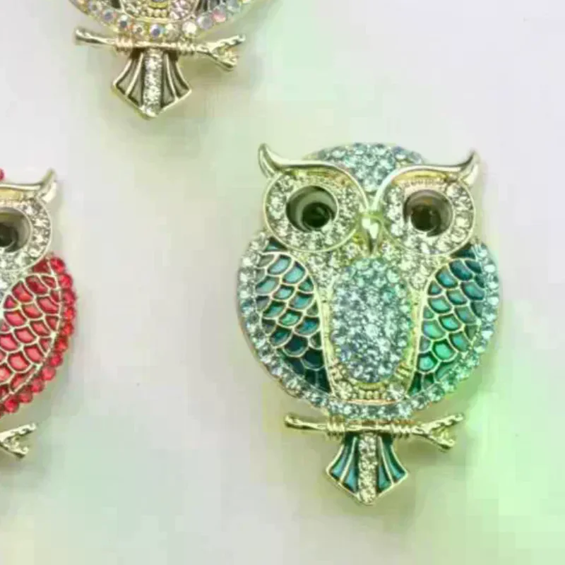 Fashion Metal Animal Rhinestone Owl Brooch For Women Clothing Coat Jewelry Accessries Gifts