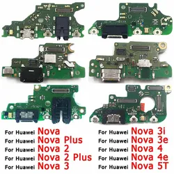 Charging Port For Huawei Nova 4e 4 3e 3i 3 2 Plus 5T Charge Board Flex Cable Plate Ribbon Socket Pcb Dock Usb Connector