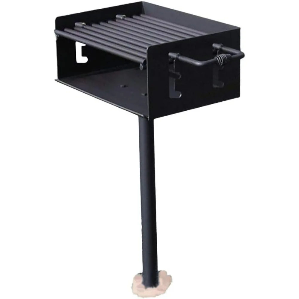 

Heavy Duty Outdoor Park Style Charcoal & Wood Grill with In Ground Post (No Base)