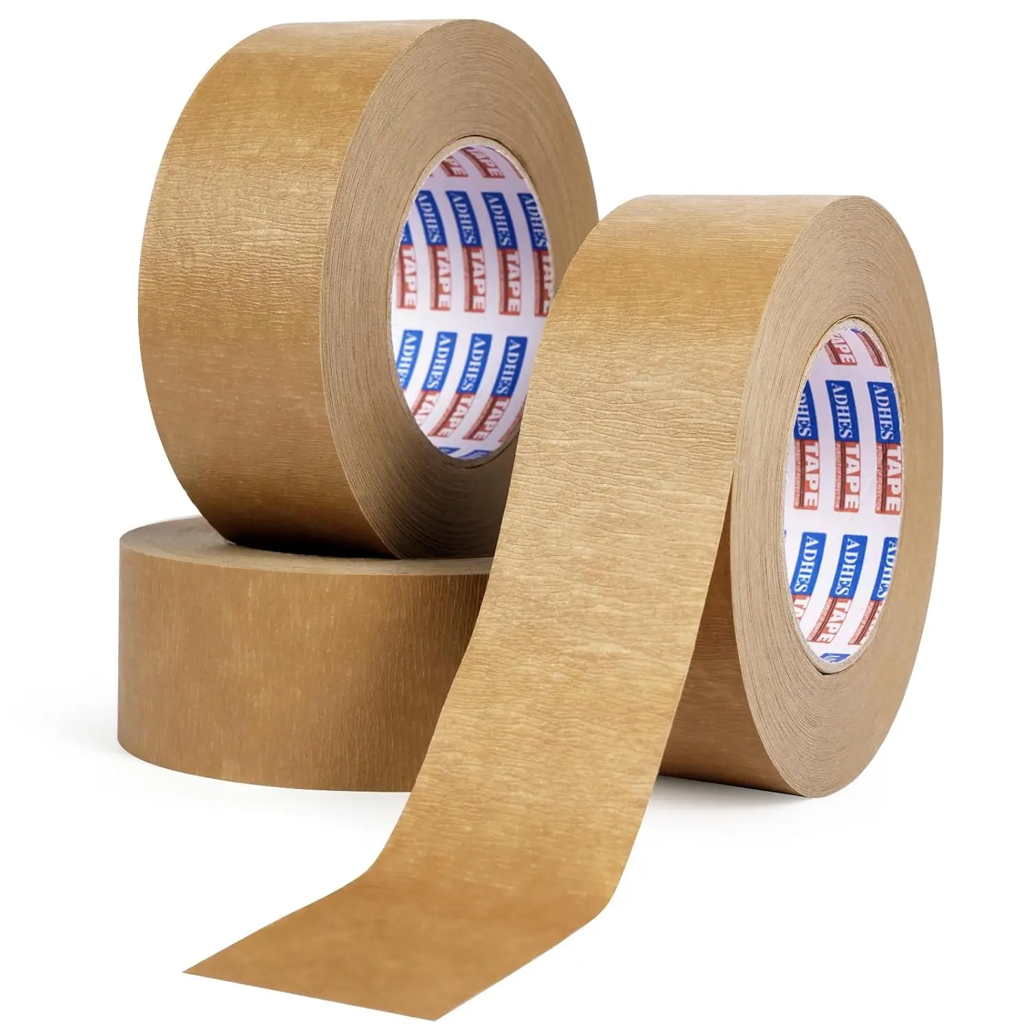 

ADHES Premium Kraft Paper Tape, 7.5mil, 2 Inch x 55 Yards x 3 Rolls, Biodegradable Paper Packing Tape Writable & Uncoate