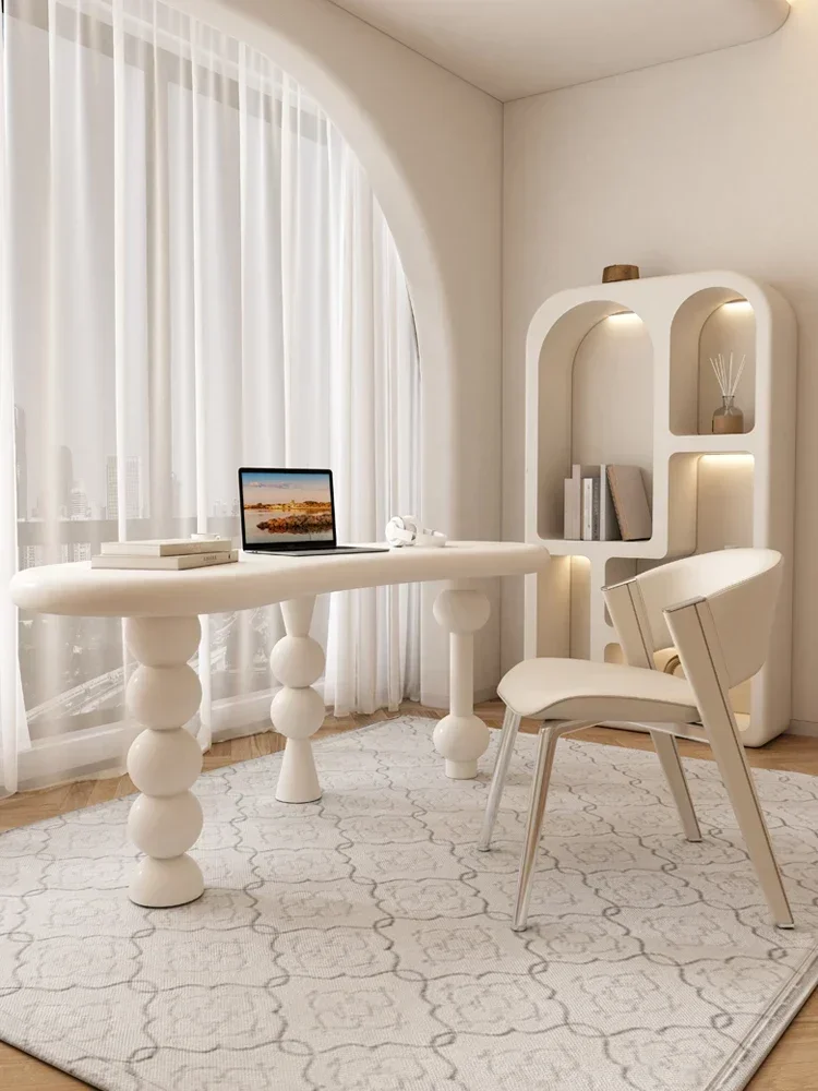 A Cream Style Study Desk Home Modern Minimalist Designer Desk Silent Style Desk