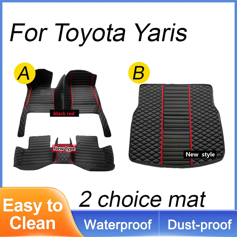 Car Floor Mats For Toyota Yaris Hybrid Mazda2 Hybrid MXPH11 2021 2022 2023 Waterproof Protective Pad Floor Cover Car Accessories