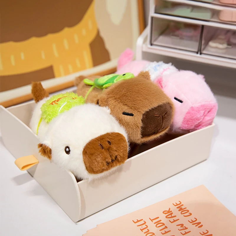 Capybara Slap Bracelets Capybara Plush Toy Stuffed Animals Huggers Slap Toy Animal Wristband Interactive Toy Figures Kids Gifts