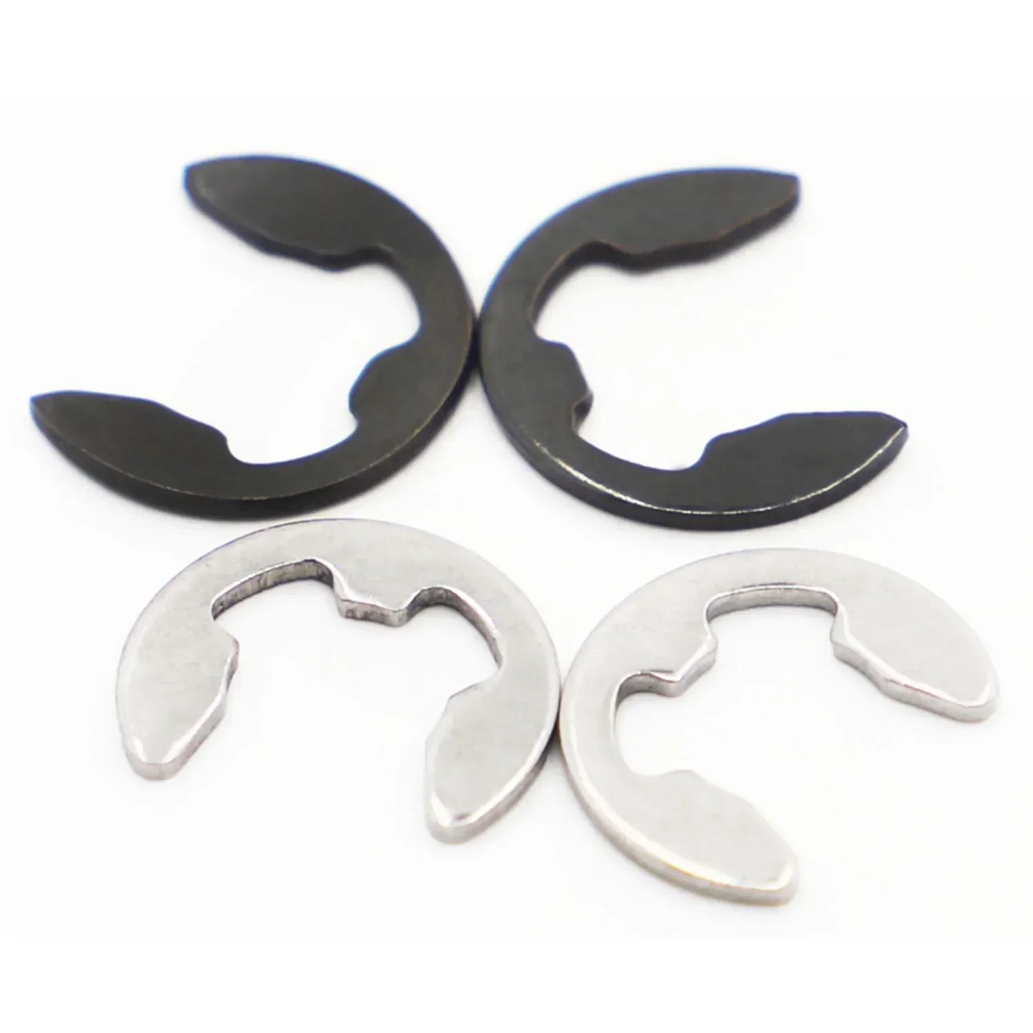 10-100pcs DIN6799 GB896 M1.2 M1.5/2/2.5/3/4/5/6/7/8/9/10 Stainless Steel 304 A2 E Clip / Circlips Retaining Ring For Shafts