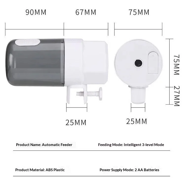 Alimentador automático para peces con temporizador y gran capacidad - imagen 2