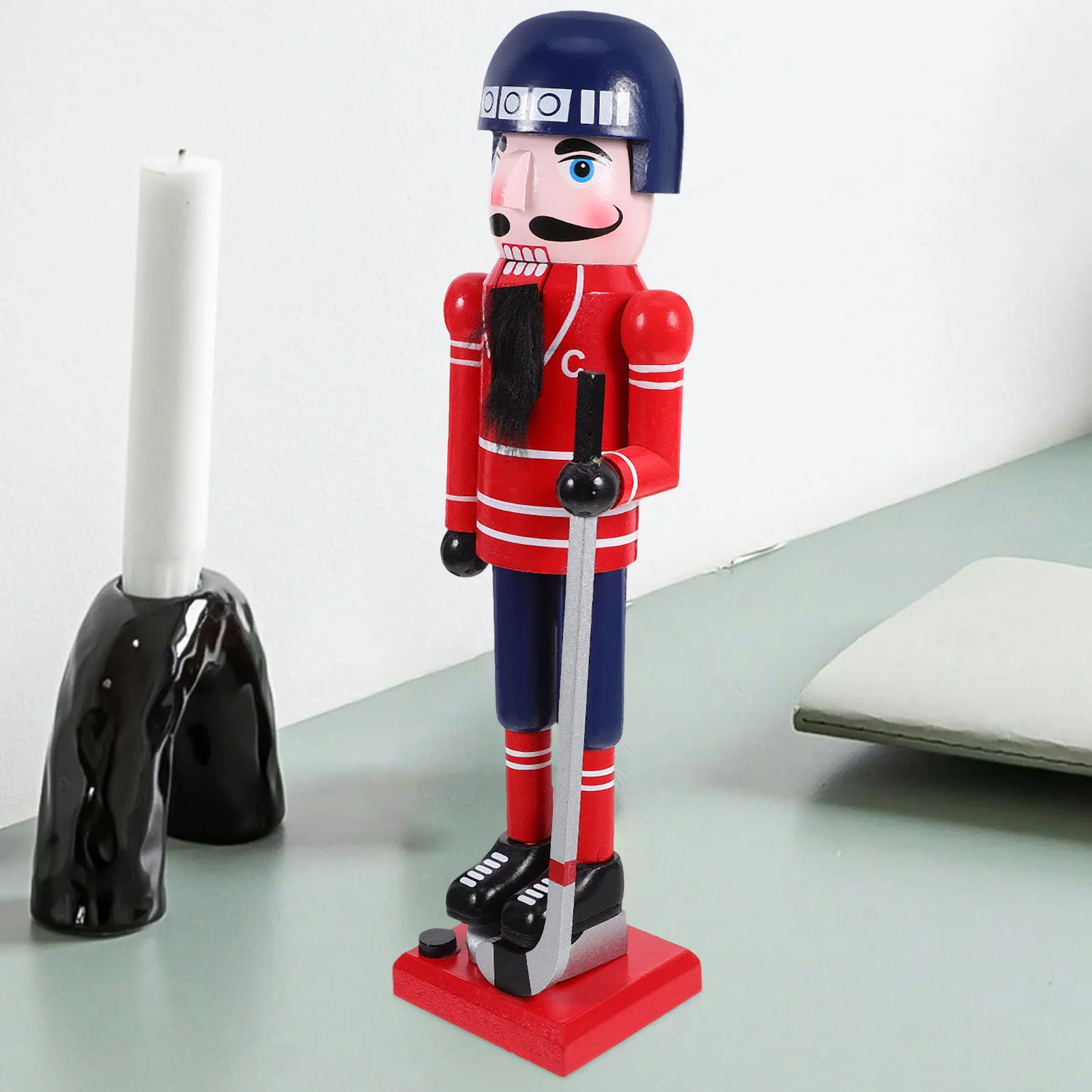 

Wood Nutcracker Ornament Christmas Decor Desktop Holiday Decoration Home Xmas Decorations Traditional Wooden Figure Small Gift