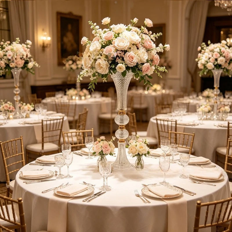 New wedding decoration acrylic flower vessel supplies, creative banquet party hotel table flower ornaments