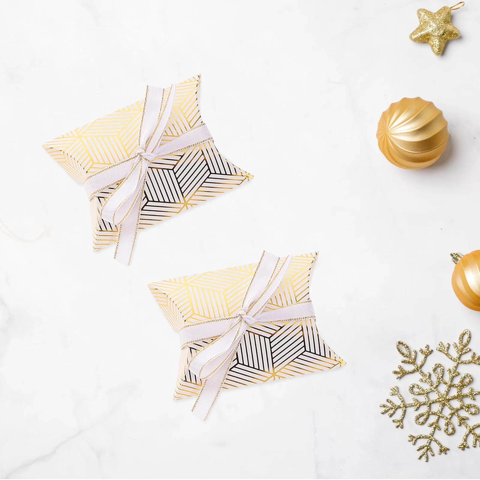 

50Pcs Mini Boxes Elegant Wedding Party Favors Ribbon Jewelry Soap Sweets Decorative Packaging Small Candy Boxes