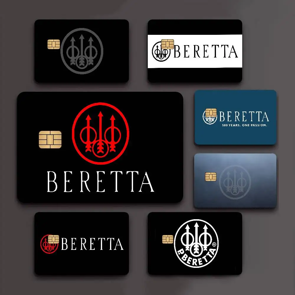 Gun Beretta Fashion Matte Gold Silver Black Matte Film Skin Sticker Tape for Bank Credit Debit Card