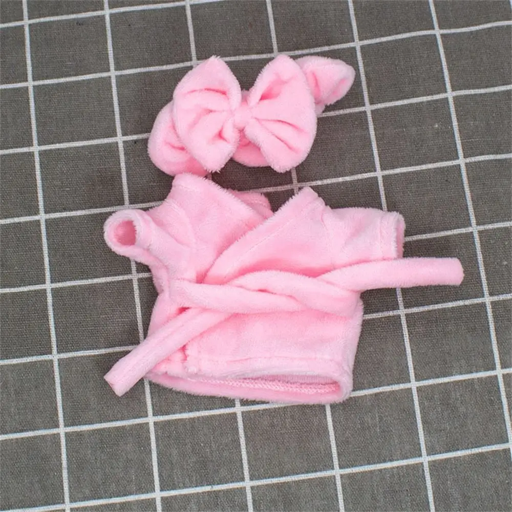 Kids Toy with Headband Doll Pajamas Plush Doll 10/15/20cm Cotton Doll Bathrobe Velvet Cute Doll Sleep Clothes Girls Gift