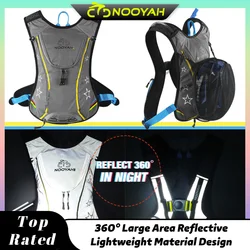 NOOYAH Bike Bag 360° Reflective Backpack  Lightweight Running Bag Bike Backpack Cycling Pack Bike Accessories with Helmet Mesh