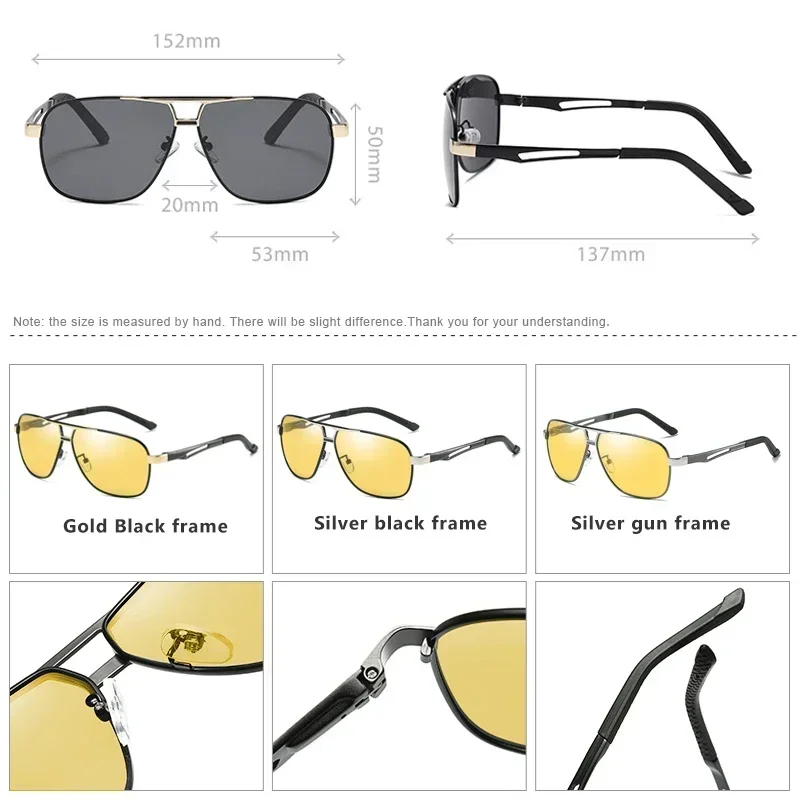 Trendy Platz Polarisierte Photochrome Sonnenbrille Luxus Frauen Männer Pilot Shades Sonnenbrille Outdoor Anti-Uv Fahren Oculos De Sol