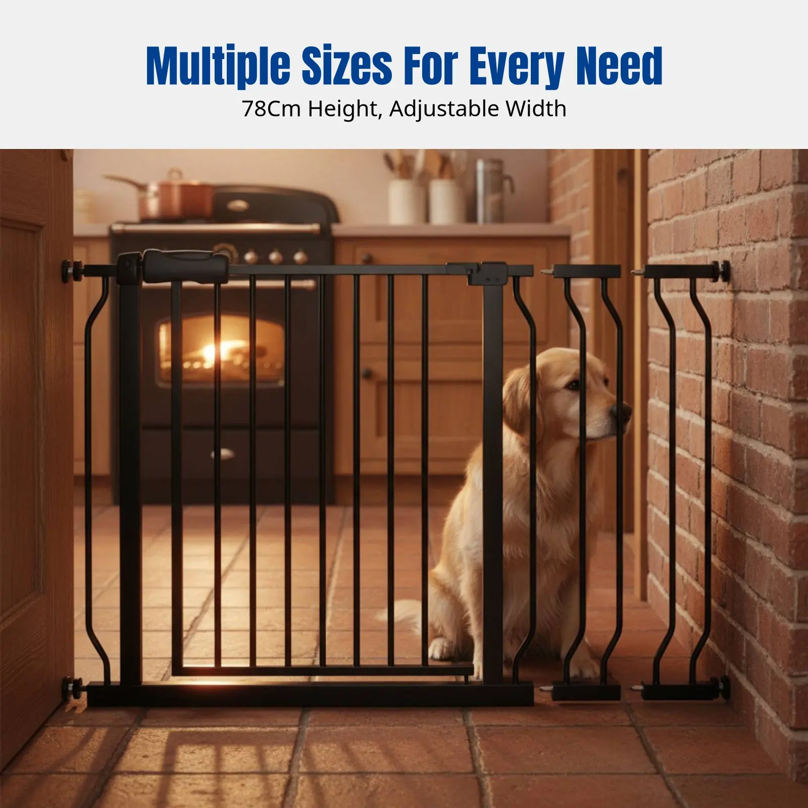 

Baby Gate, Pet Barrier, No-Drill Stair Guard, Indoor Adjustable Fence for Children and Pets