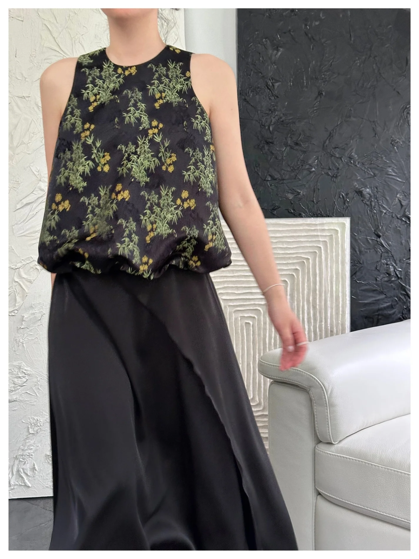 

Жилет для похудения Ele Chinese Sle Bamboo Le с вышивкой Svel ort Top, женский оригинальный дизайн, полиэфирное волокно