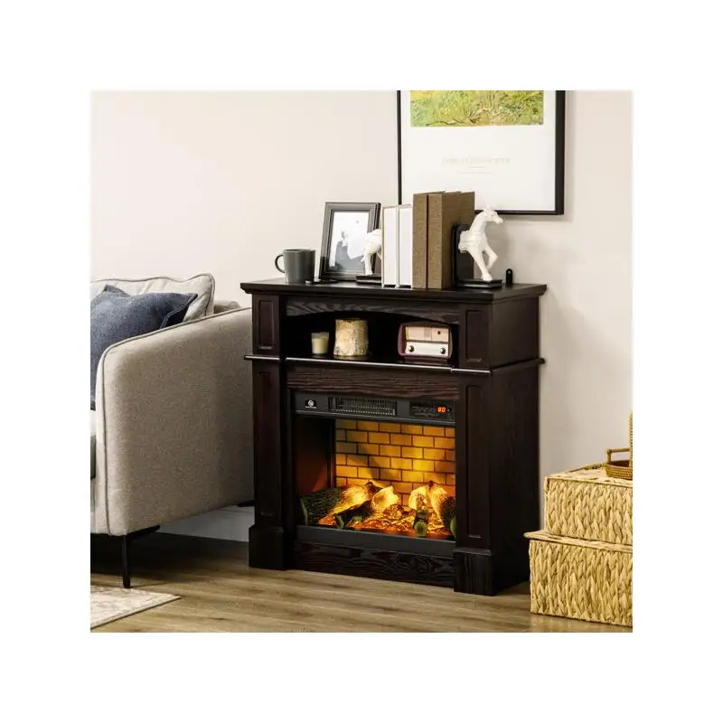 

Электрический каминный обогреватель с регулируемыми настройками нагрева и реалистичным пламенем — идеально подходит для домашнего и офисного использования