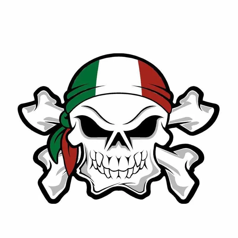 

Personalized Customization Car Stickers Personalized Stickers Italian Flag Skull Car and Motorcycle Occlusion Scratch Stickers