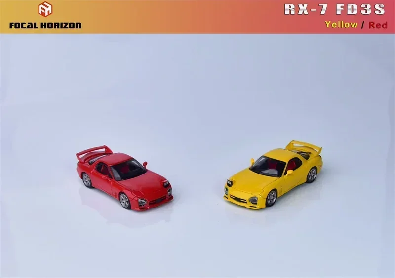 

Focal Horizon FH 1:64 RX7 FD3S A Spec Yellow / Red Opening Hood Version limited499 Model Car