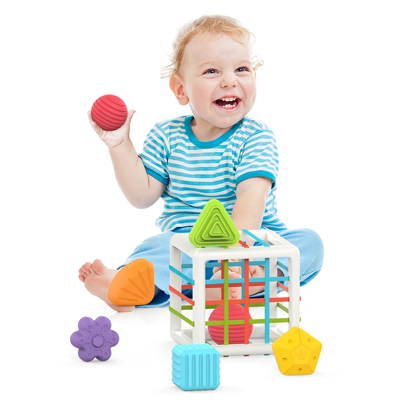 

Baby Shape Sorter Toy Baby Shape Sorter Toy Skills Training Cube Color Block Birthday Present Holiday Gifts