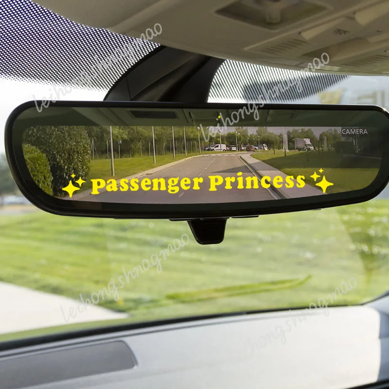 

2PCS Passenger Princess Car Stickers Rearview Mirror Makeup Mirror Racing Helmet Decoration Waterproof Vinyl Decal