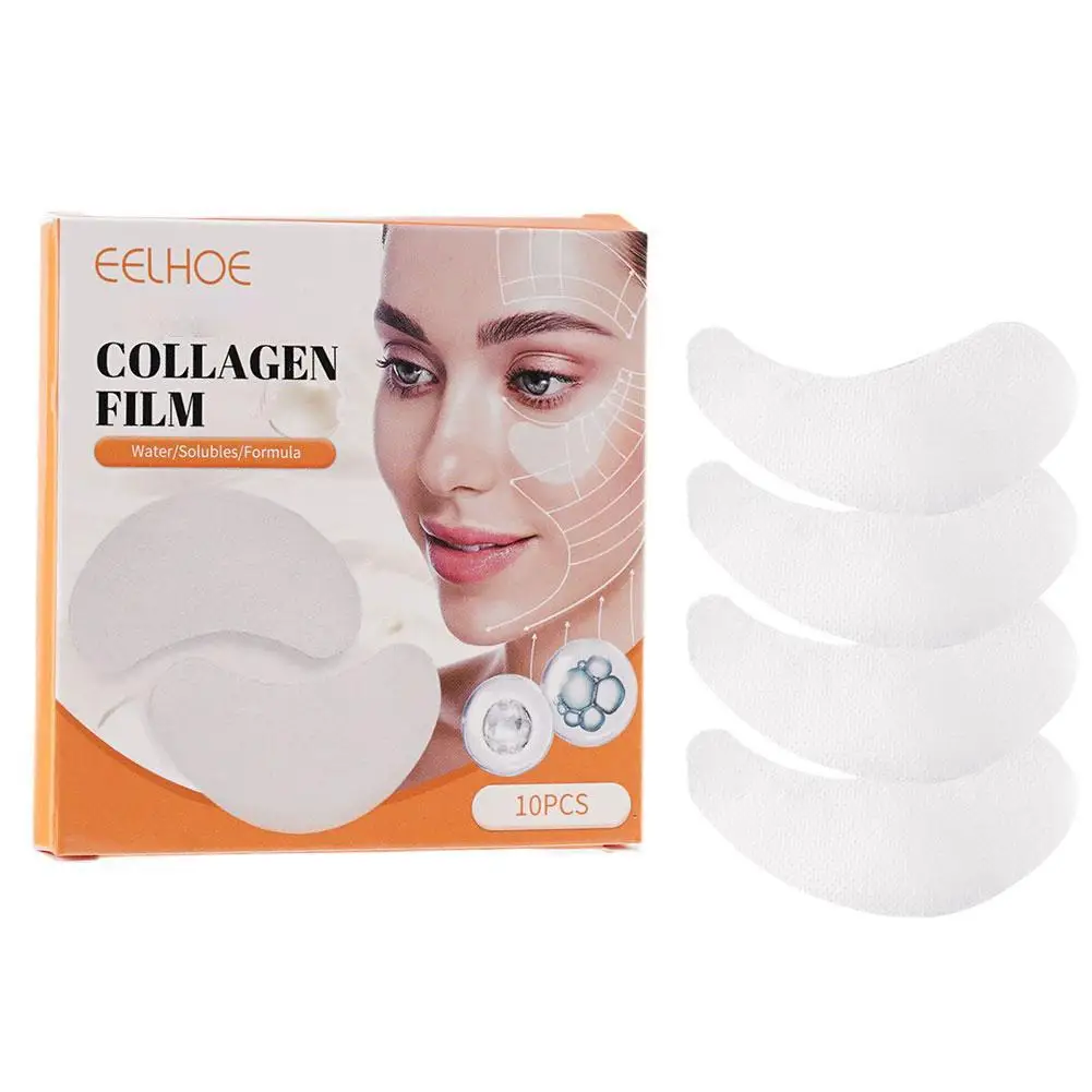 25/50pairs Collagen Soluble Film Eye Zone Mask Vitamin Patches Hyaluronic Acid Moisturizing Firming Face Dark Circles Skin Care