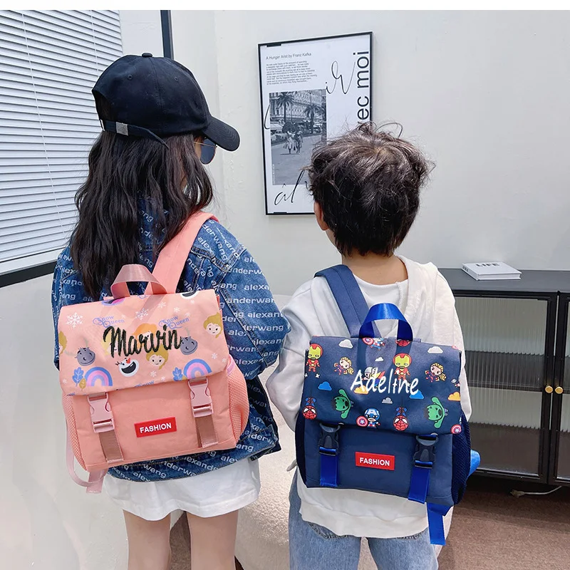 Personalized Children's Backpack, New Printed Cartoon Fashion Backpack, Boys And Girls Kindergarten Flip Backpack