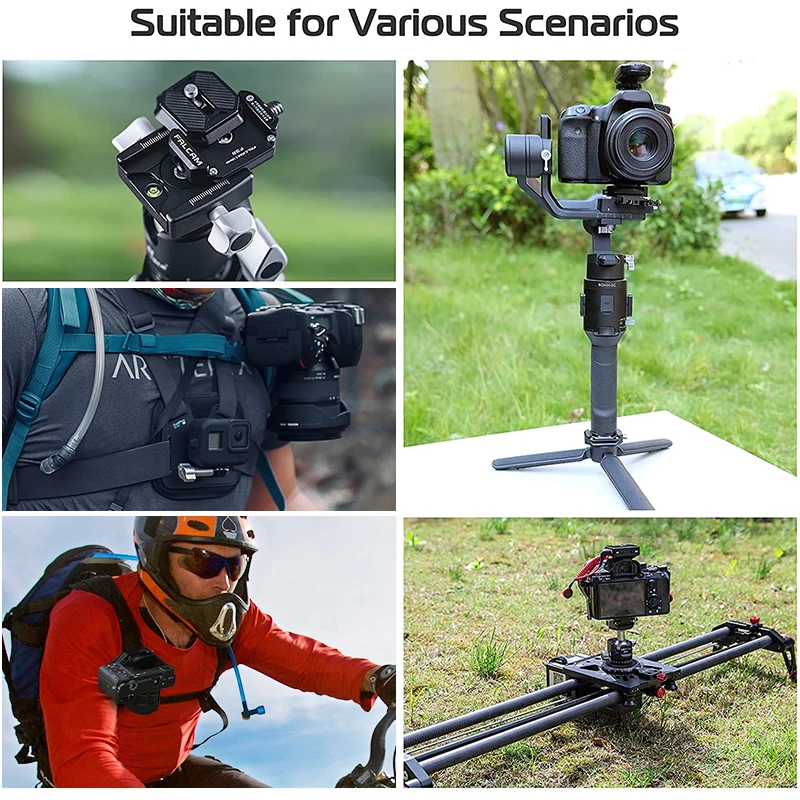 Ulanzi FALCAM F38 Universal DSLR Camera Gimbal Arca Swiss Quick Release Plate Clamp Quick Switch Tripod Slider Mount Adapter