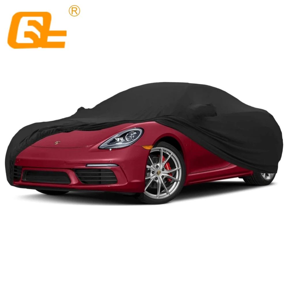 Indoor Car Cover Fit 1996-2023 Porsche 718 Luxurious Soft Stretch Satin Custom For Dust-Proof Underground Garage Car Show