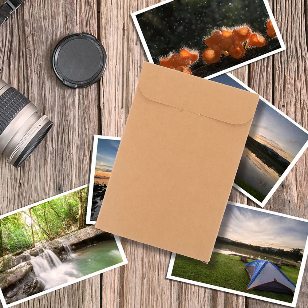 12 قطعة كرافت ورقة صناديق بطاقات بريدية فارغة DIY بها بنفسك بطاقة تخزين المغلفات المحمولة بطاقة بريدية التفاف بطاقات المعايدة حالات ورقة التعبئة #6