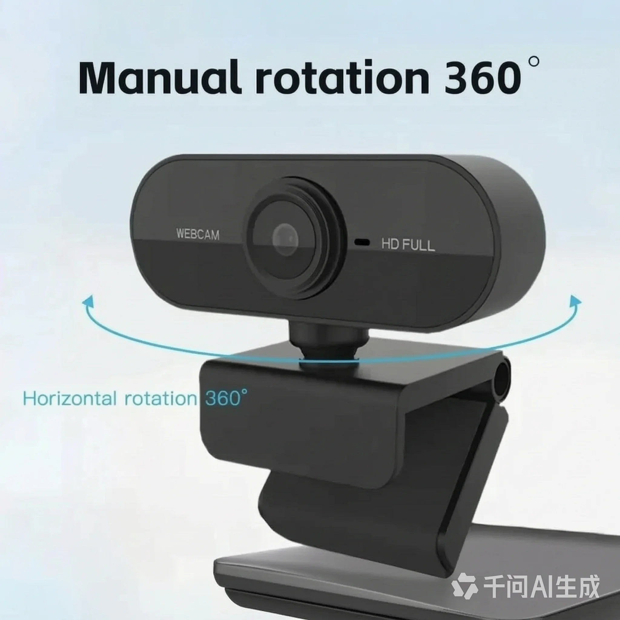 Webcam HD 1080P com Microfone, USB Plug and Play, Câmera para Computador Compatível com Desktop e Laptop para Aulas Online e Chamadas de Vídeo