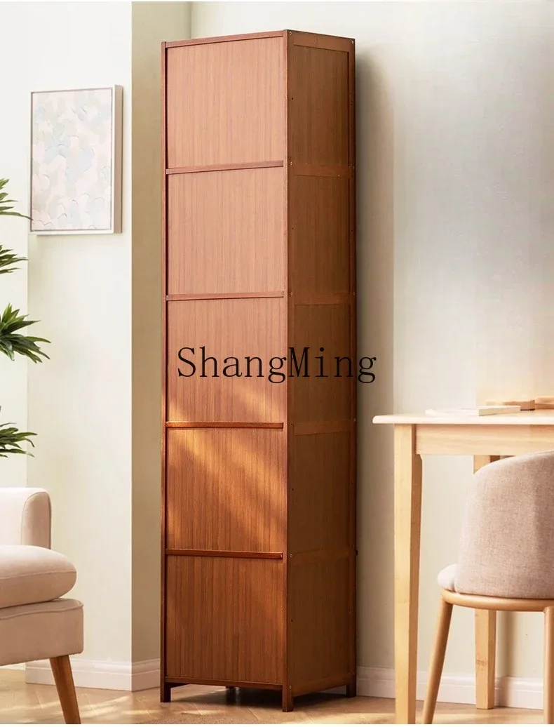 SM household locker dust grid simple floor solid wood vertical cabinet combination narrow strip cabinet door