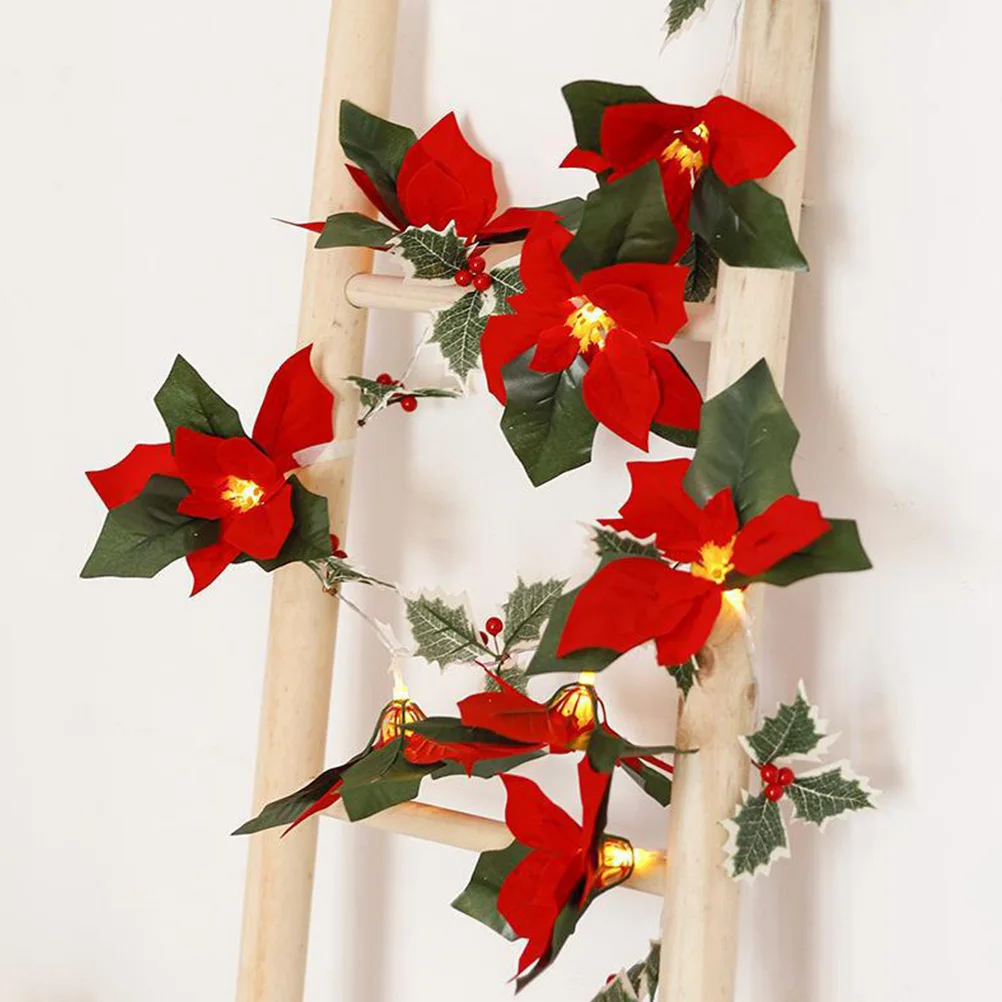 

1Set Christmas LED Light String Festive Decor Red Warm Atmosphere Xmas Party Layout Indoor Home Festival Adorn