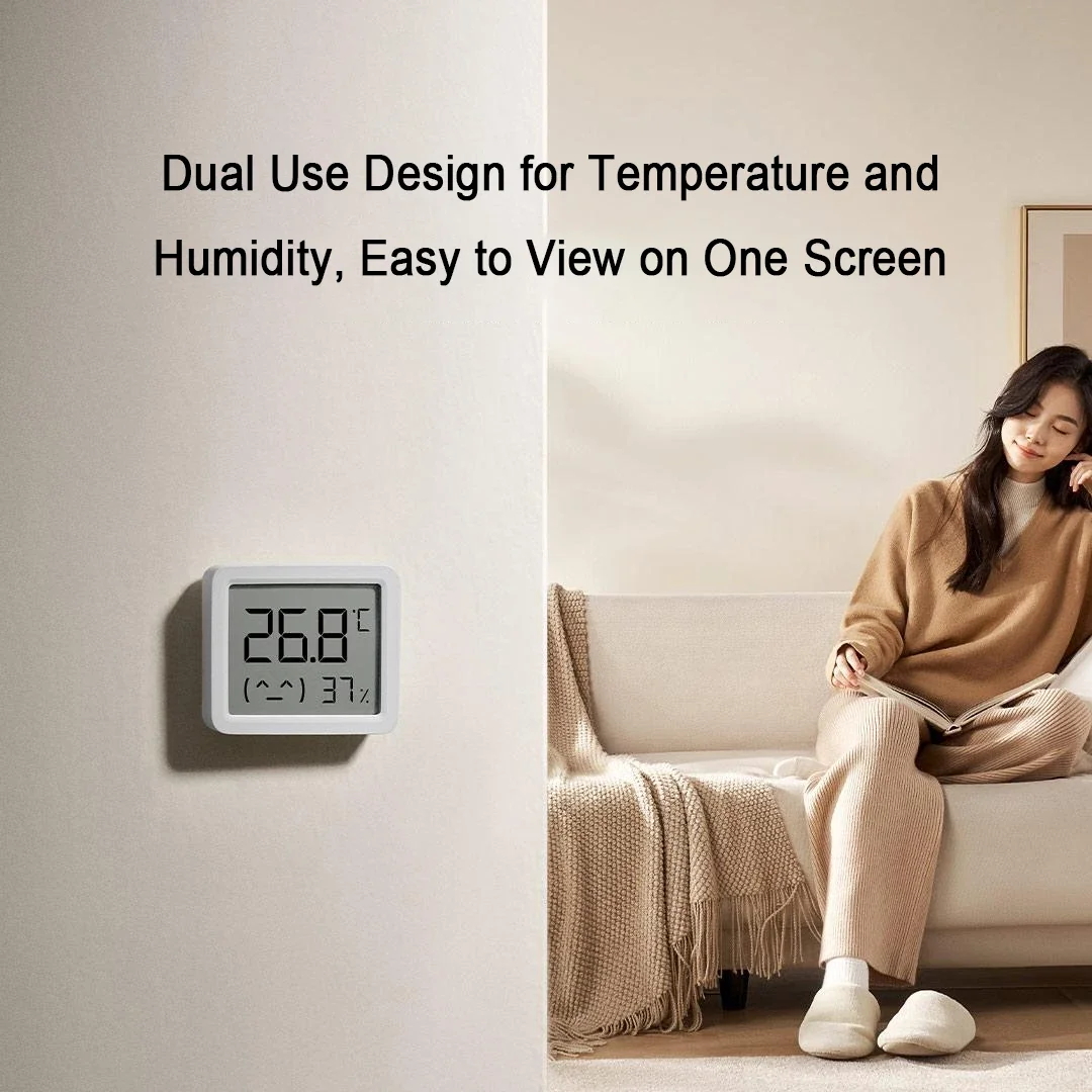 Xiaomi Mijia Smart Temperature Humidity Meter 3 Mini 2.1'' LCD Digital Display High Precision Sensor Monitoring Work Mi Home APP
