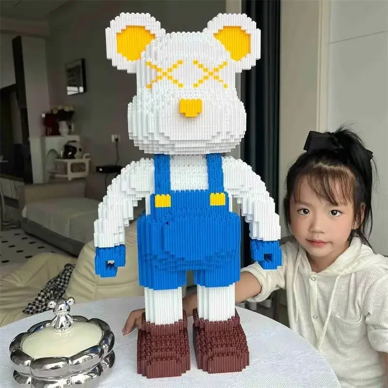 50cm Violent Bear Building Blocks Adult High Difficulty Assembling Toy Puzzle Gift Floor Decoration