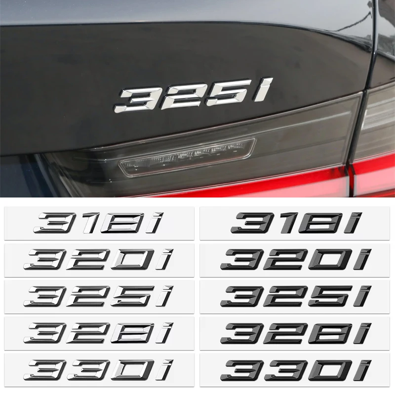 

Brilliant Shiny Gloss Black Rear Trunk Letters Badge Emblems for BMW 316i 318i 320i 328i 330i 316d 318d 320d 325d 328d 335d 340d
