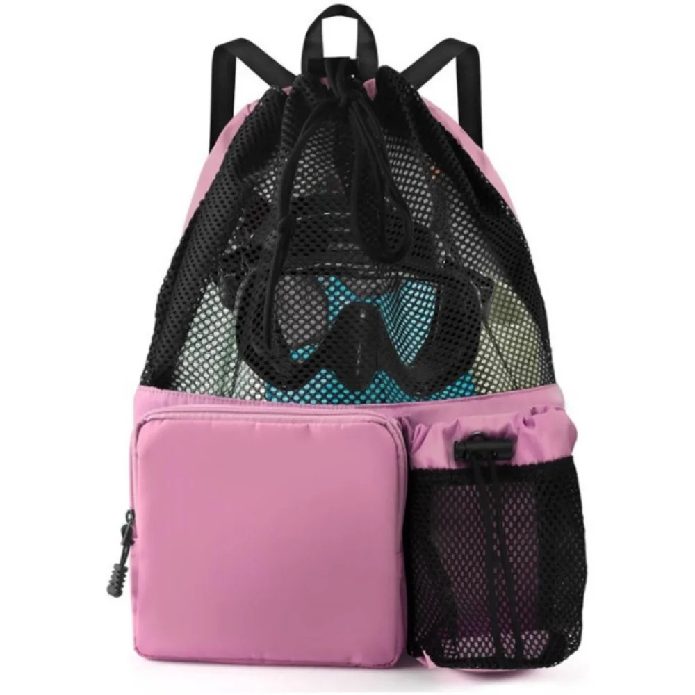 

Portable Mesh Swim Bag with Wet Pocket Waterproof Beach Backpack Nylon Mummy Backpack Swimmers