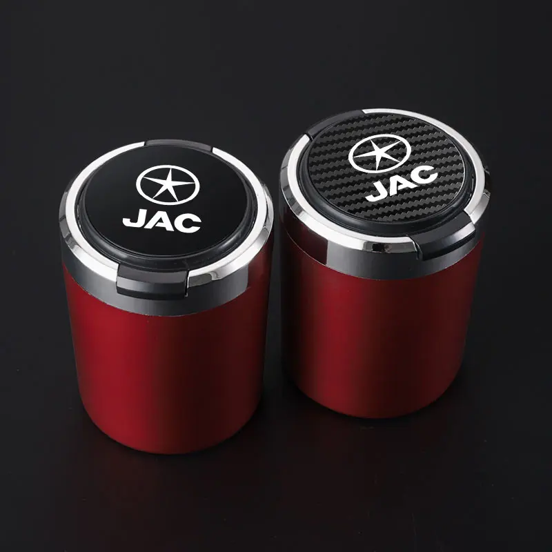 Portable Car Cigarette Ashtray Cup With Lid With logo For JAC Refine J3 J2 S5 A5 J5 J6 J4 Vapour S2 T8 Auto Accessories