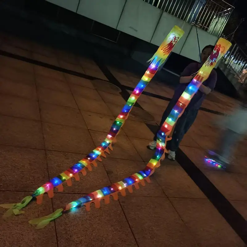 2/3m Lighting Chinese Dragon Dance Prop For Adults Children Diabolo Dragon Practise