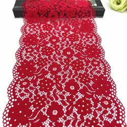 3y/lotto larghezza 20cm rosso elastico pizzo elasticizzato per vestiti gonna Deco taglio cucito indumento matrimonio materiale fai da te abito in tessuto