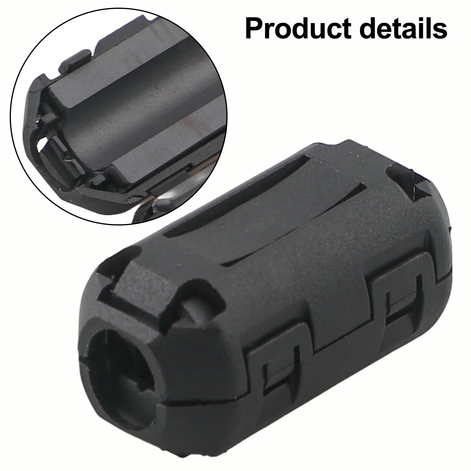 10 Pcs 7mm Inner Diameter Ferrite For Ring Core Clip On Noise Suppressor For USB Keyboard Headset Video Cable For EMI Filter Acc