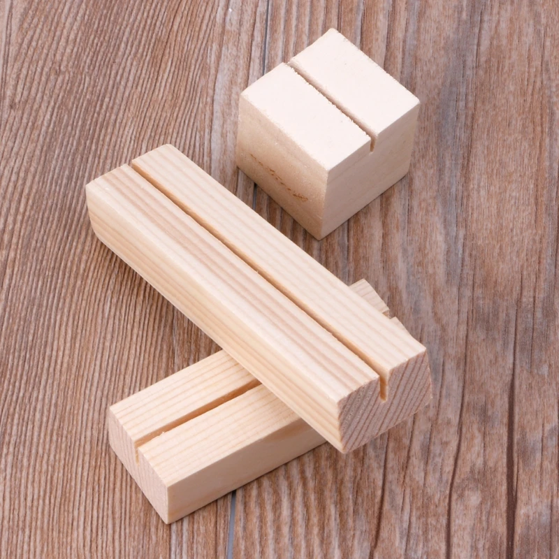 Portatarjetas simples madera, soportes para números Clips para menús decoración para bodas, cenas, fiestas