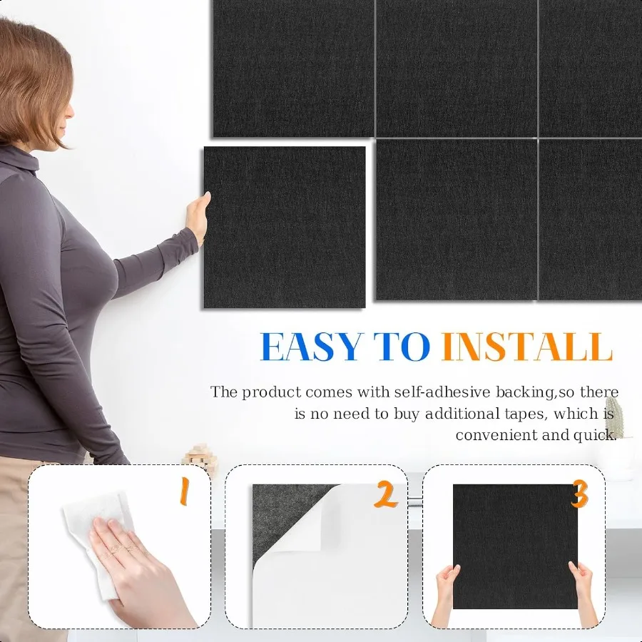 ورأى لوحة الفلين البلاط 6 حزم 12 "x 12" 1 2 "سميكة لوحة الإعلانات الفلين لوحات صوتية ذاتية اللصق ألواح الفلين عازلة للصوت ل #3