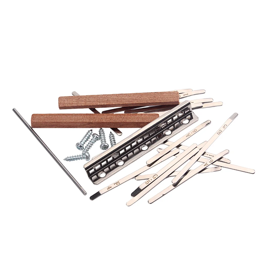 

Steel 17 Note Kalimba Keys Thumb Piano Bridge Set Professional Replacement Part for Kalimba Mbira Musical Accessories Music