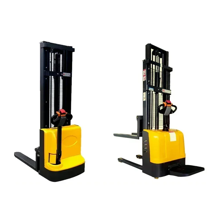 full electric power self loading walking walkie battery operated lift pallet jack stacker 2 3 ton self-lift forklift machines