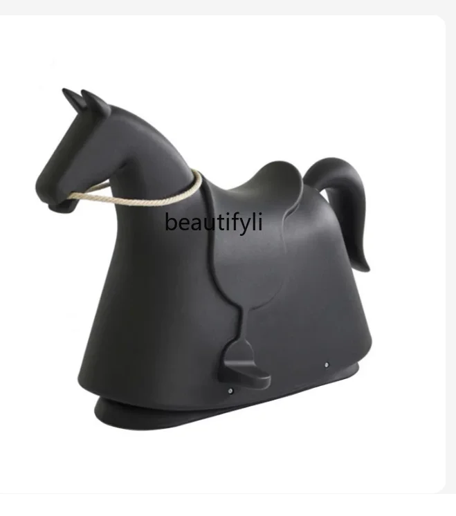 

Shake One Rocking Horse Chinese Designer Design FRP Trojan Ornaments Soft Outfit Model Room Crafts