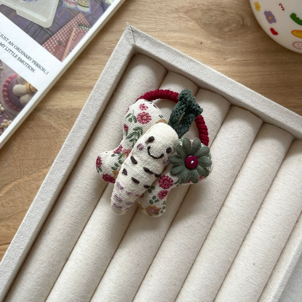 Bandas elásticas para el cabello de dibujos animados para niñas, accesorios para el cabello, bonito soporte para cola de caballo, lazo para el cabello de algodón para niños, bandas de goma para el cabello a la moda