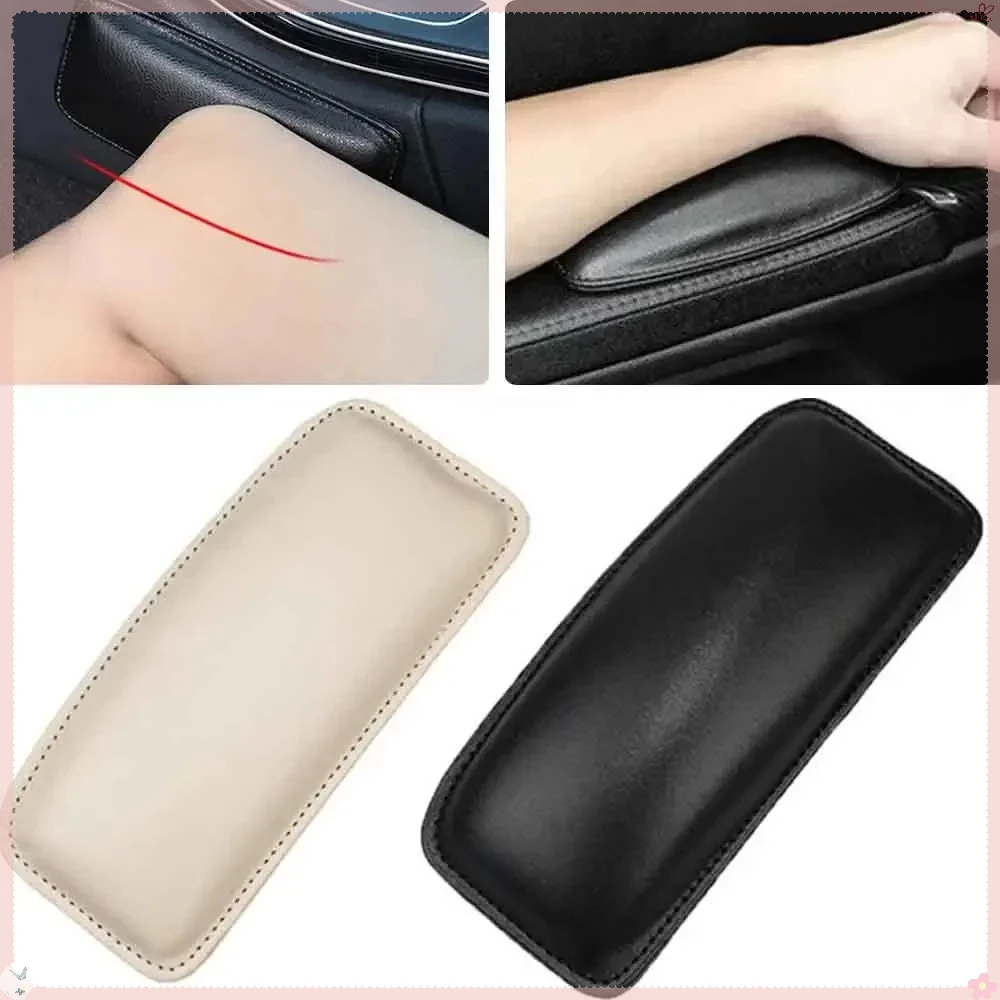 Universal Leather Knee Pad Car Interior Comfort Memory Foam Cushion Thigh Support Elastic Leg Pad