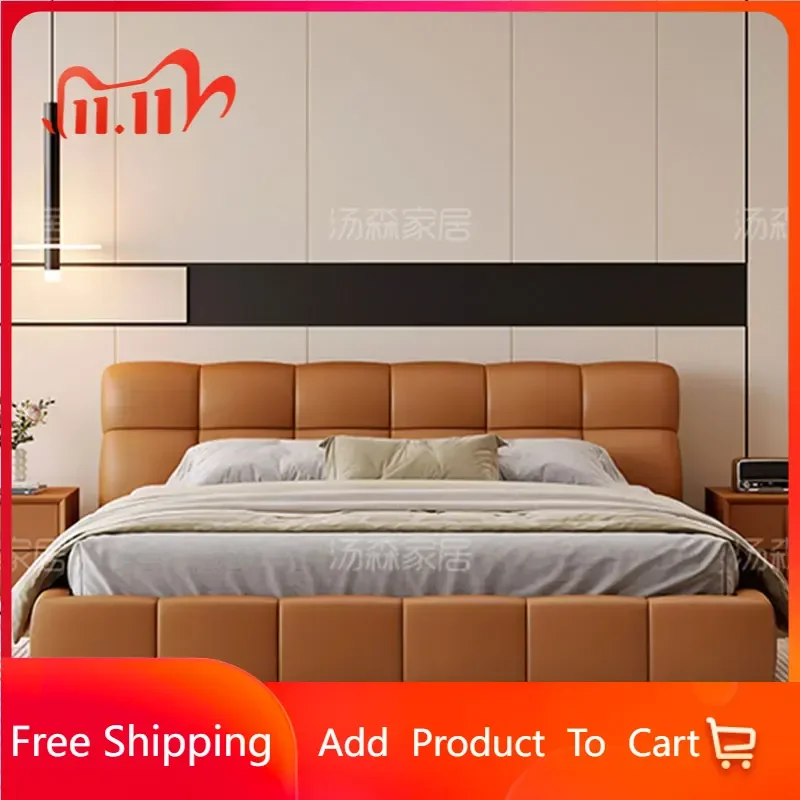 

Moder Nqueen Double Bed Drawers High End Luxury Headboard Double Bed Girl Sleeping Letti Matrimoniali Furniture For Bedroom