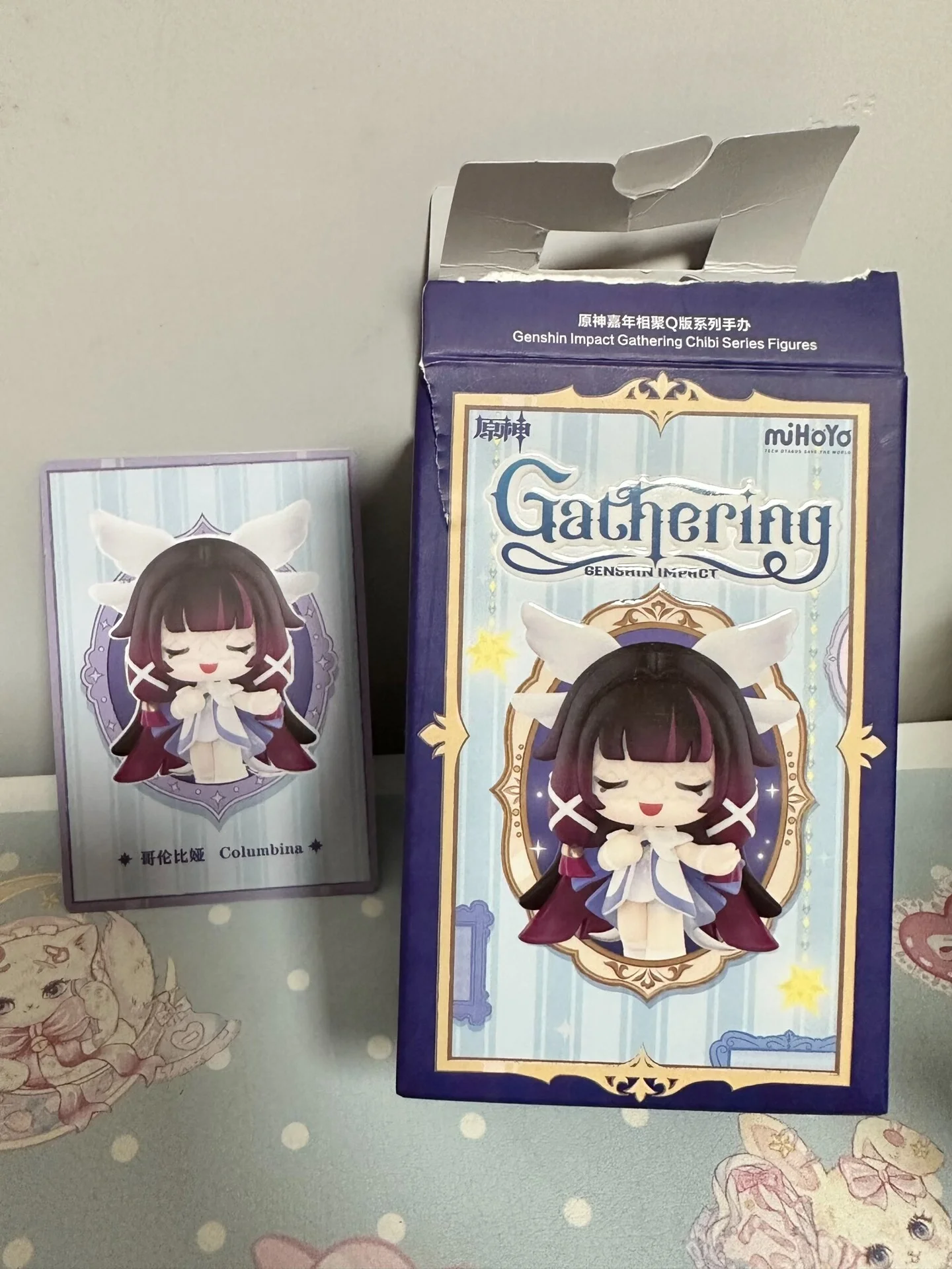 2026 New Arrival In Stock Genshin Impact Fatui Columbina Blind Box Frost Flame Series  Q-version PVC Figure Collection Cosplay