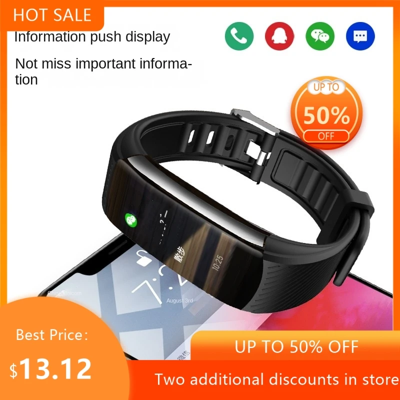Echowear Smart Measuring Blood Pressure Heart Rate Blood Oxygen Sleep Exercise Step Count Health Monitoring Smart Wristband 2026